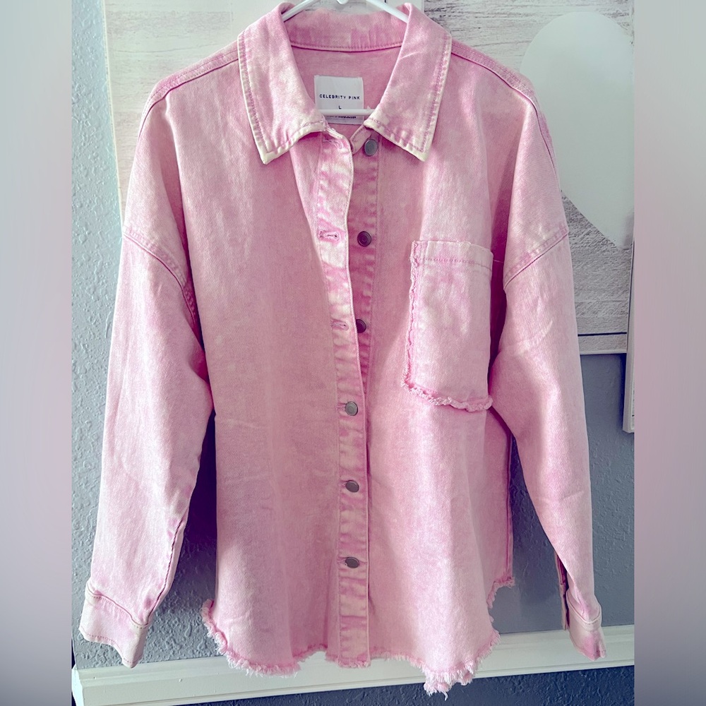 Celebrity Pink - Pink Denim Shacket - Sz L